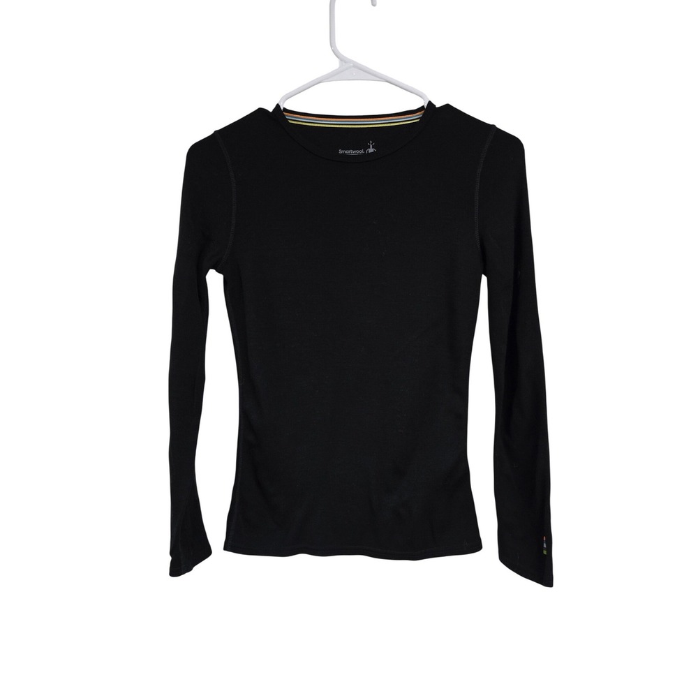 Smartwool Merino 250 Base Layer Long Sleeve Shirt Black Thermal Kids XL/8-10